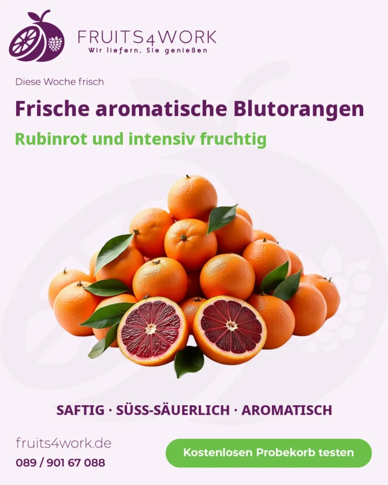 Frische Blutorangen für den Obstkorb im Büro